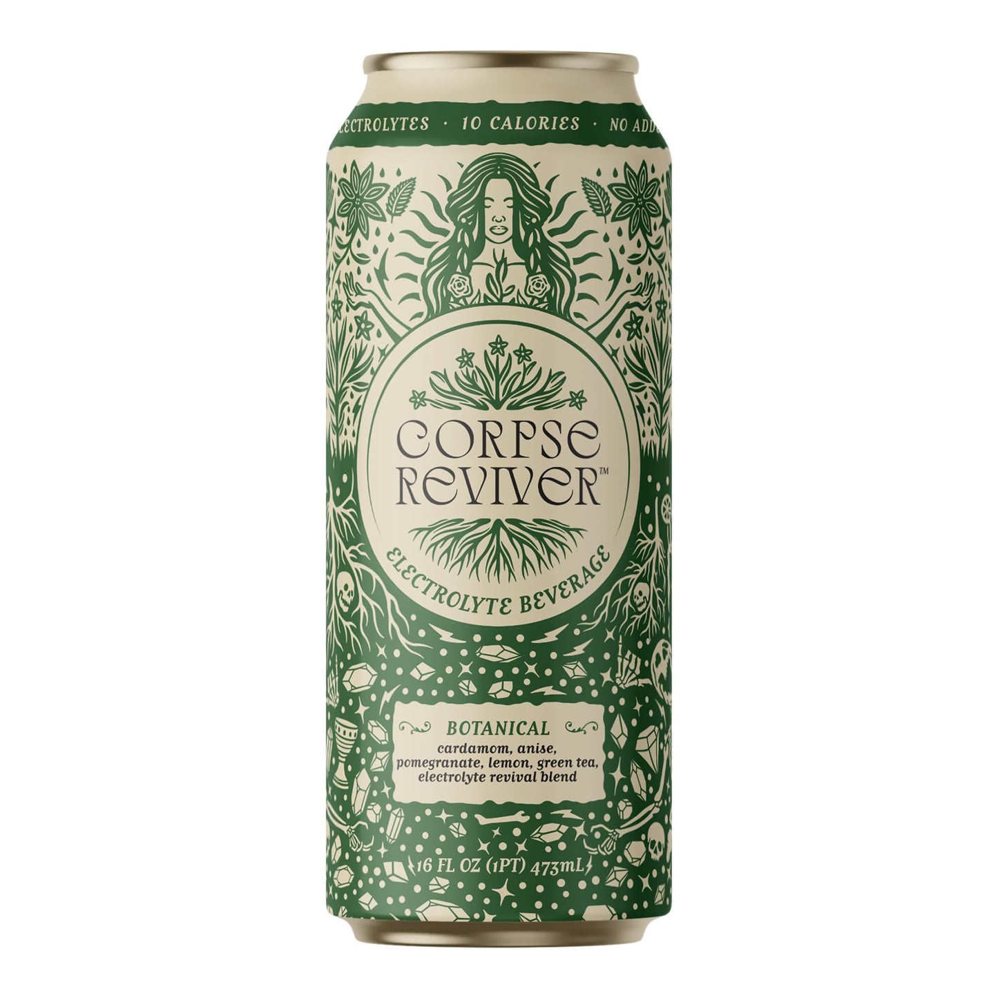 CORPSE REVIVER Electrolyte Hydration Drink - Organic, Non-  ic, 12-Pack, 175mg Magnesium, 325mg Potassium, Canned Sparkling Water