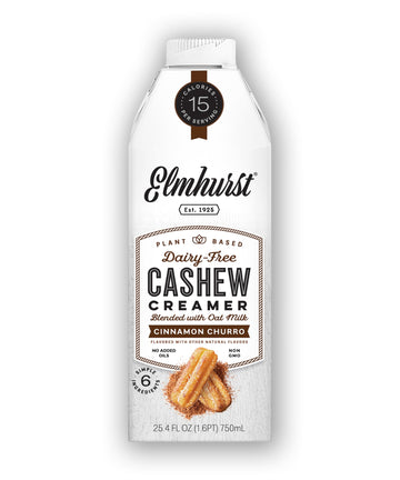 Elmhurst Milked - Cinnamon Churro Cashew Creamer 25.4 Ounce (Pack of 6)