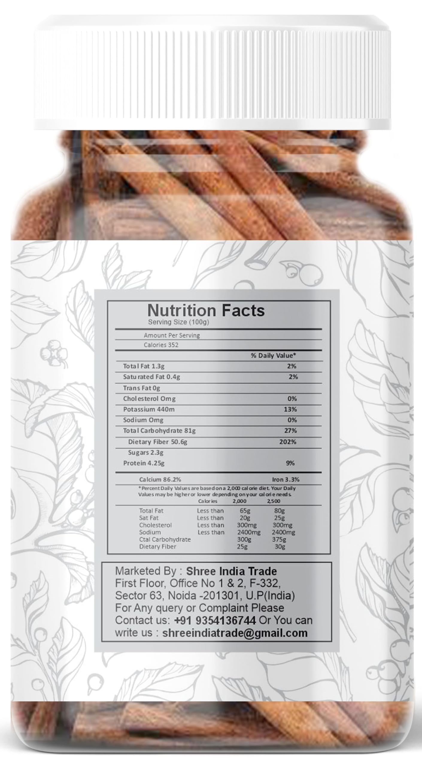 AYURVEDASHREE Cinnamon Sticks 70gm PET Jar | All Natural | Vegan | No Colors | NON-GMO | Round sticks | Dalchini