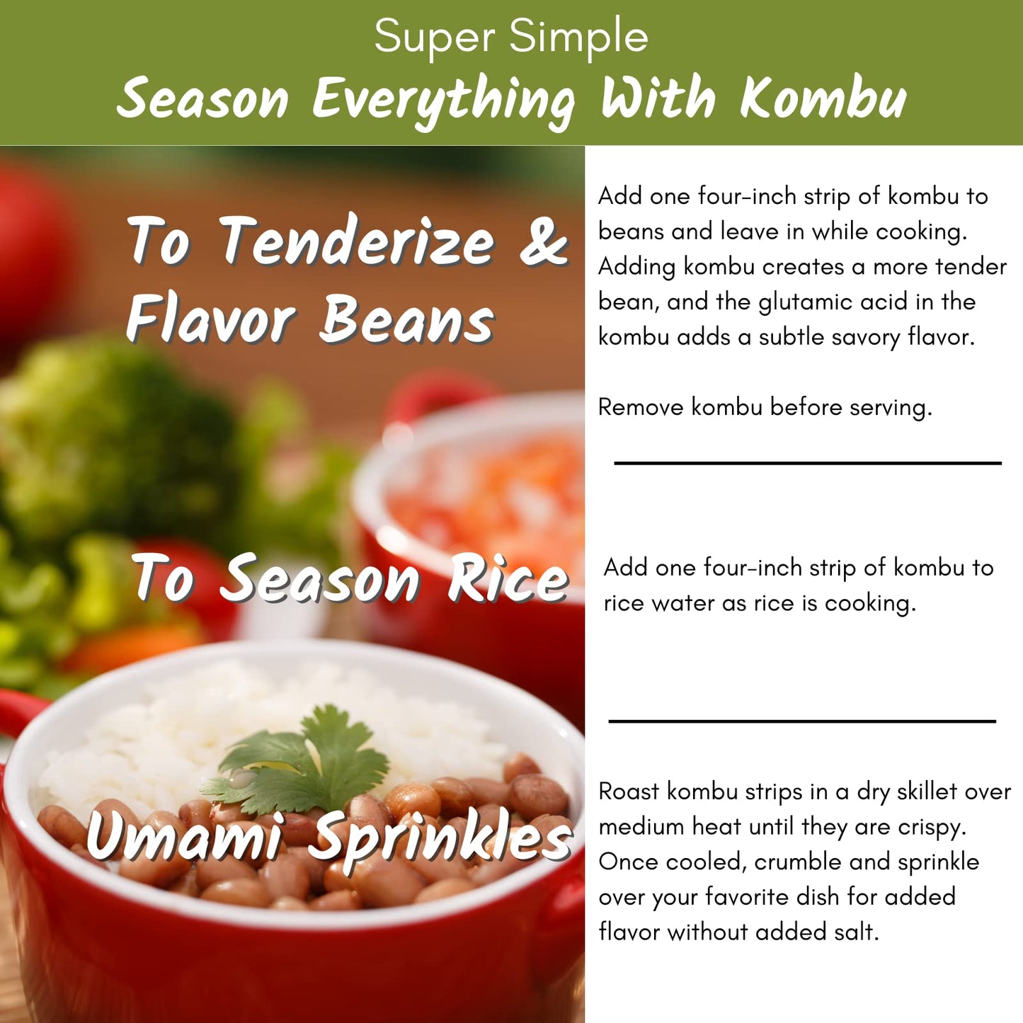 Emerald Cove Pacific Kombu, Non-GMO Dried Seaweed Pieces, Resealable Bag, 1.76 Ounce (2 pk)