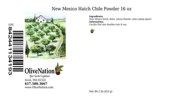 OliveNation New Mexico Hatch Chili Powder, Dried Ground Chili Pepper, Mild Heat, Earthy Flavor - 16 ounces