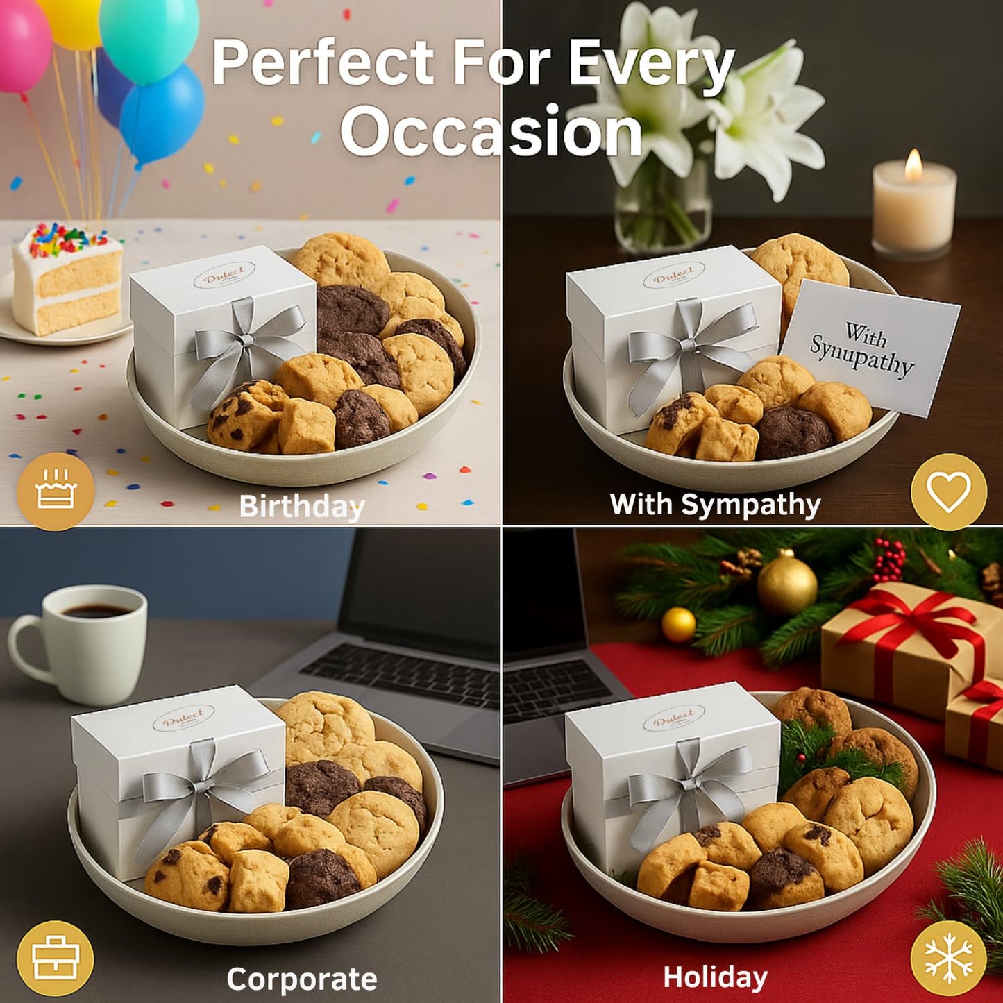 Dulcet Gift Baskets Food Gift Basket for All Occasions - Single Size, Ideal for Holidays, Birthdays, Sympathy, and Gatherings