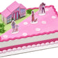 Decoset Barbie Dreamhouse Adventures Cake Topper, 4 Piece Cake Decoration With Barbie, Barbie Dreamhouse, And Friends, For Birth