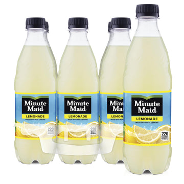 Minute Maid Lemonade, 16.9 fl oz, Pack of 6, Made with Real Lemons, Yellow