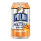Polar Seltzer Water Georgia Peach, 12 Fl Oz Cans, 18 Pack