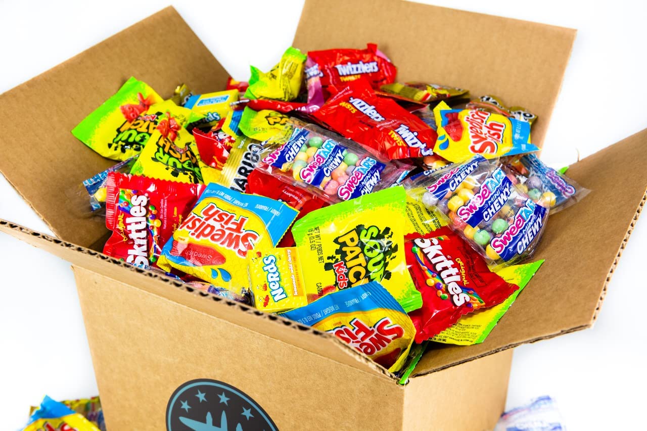 Bomber 8.0Lbs Halloween Candy. Bulk Individually Wrapped Sweetly Delicious. Individually Wrapped Halloween Candy In An 8Lb Box.