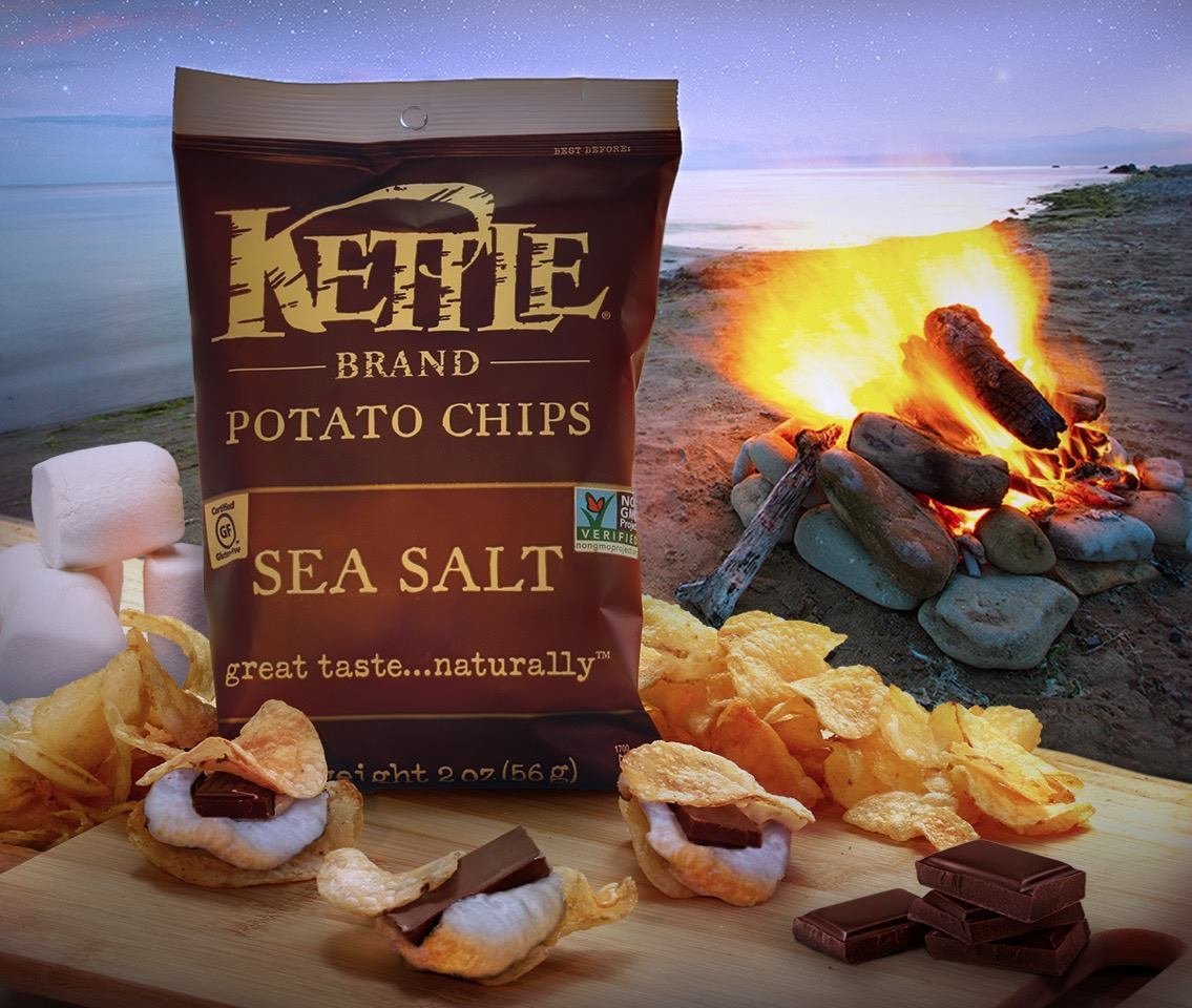 Kettle Brand Foods Sea Salt Potato Chips, 13 oz Party Size