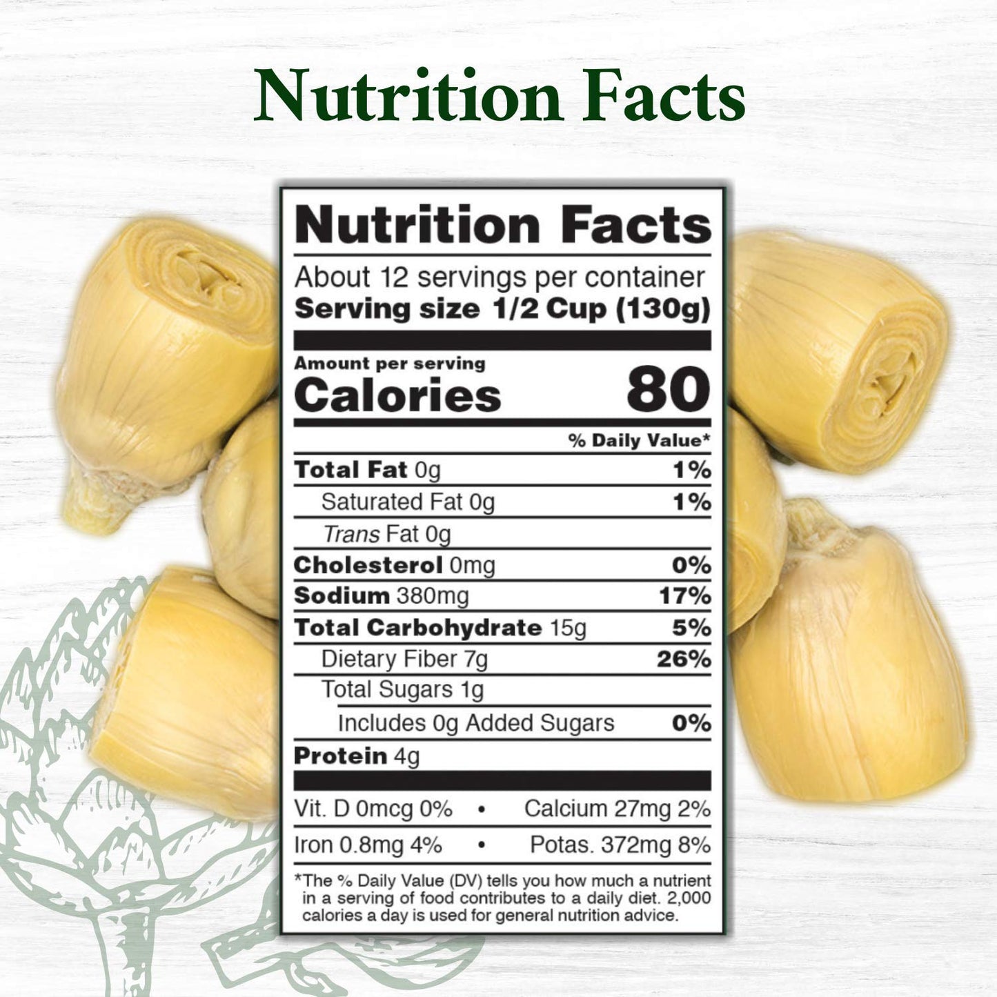 Roland Foods Whole Extra Small Artichoke Hearts, 60-70 Count, 5 Lb 8 Oz(2.5 kg) Can
