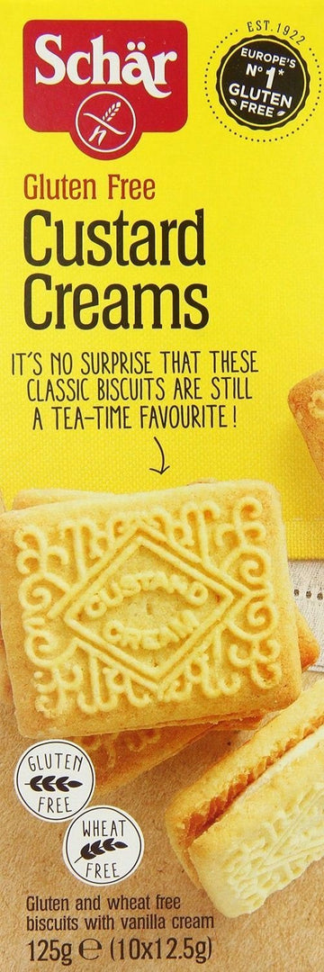 Schar Gluten Free Custard Creams 125G (Pack Of 3)