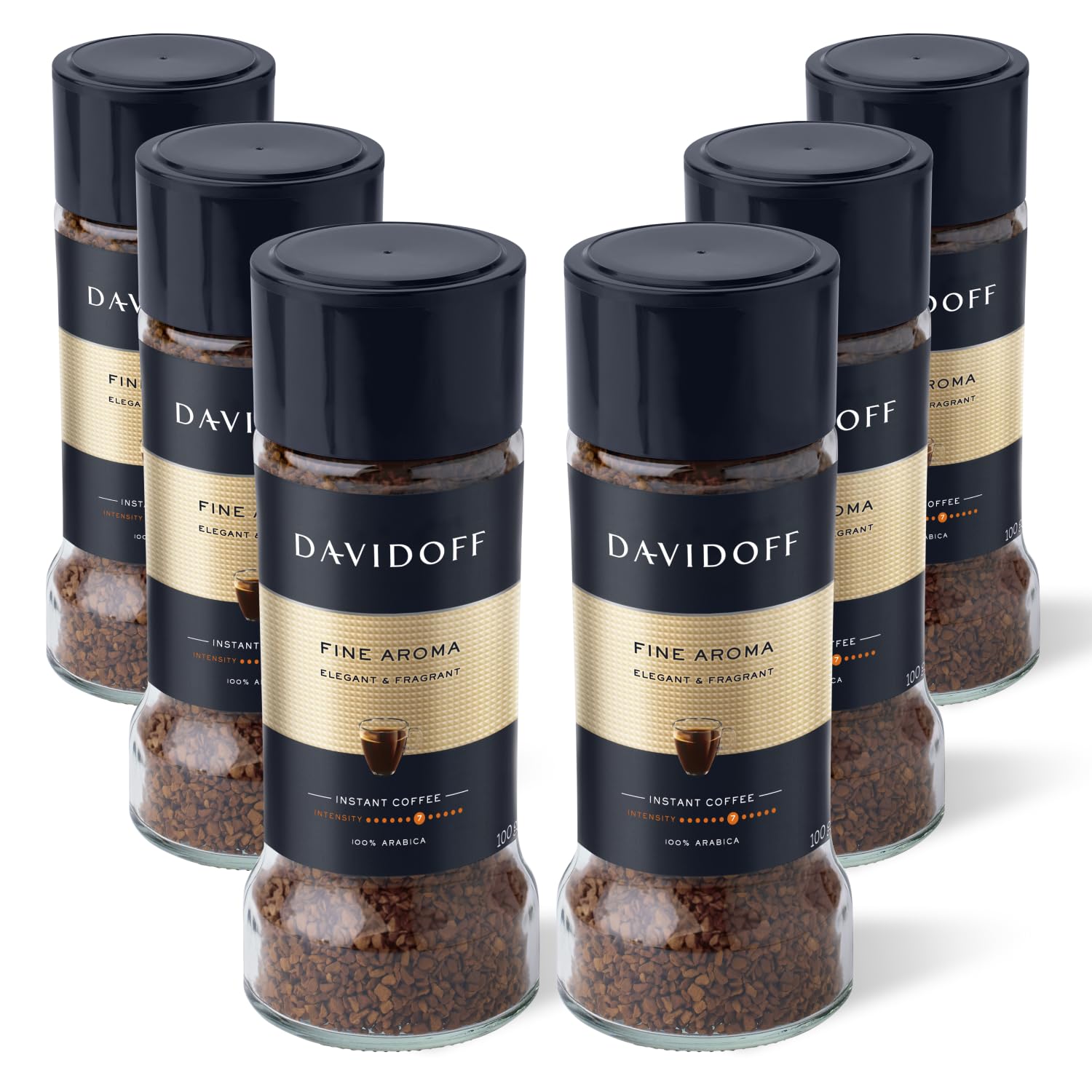 Davidoff Fine Aroma Instant Coffee - 100% Arabica Beans - 19.02 oz - Medium Body with Acidic Tang