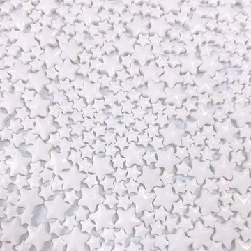 Sentovac White Star Sprinkles Edible Sugar for Cake Decorating Mix Sizes White Star Sprinkles Cake Topper Cupcake Cookie Baking 
