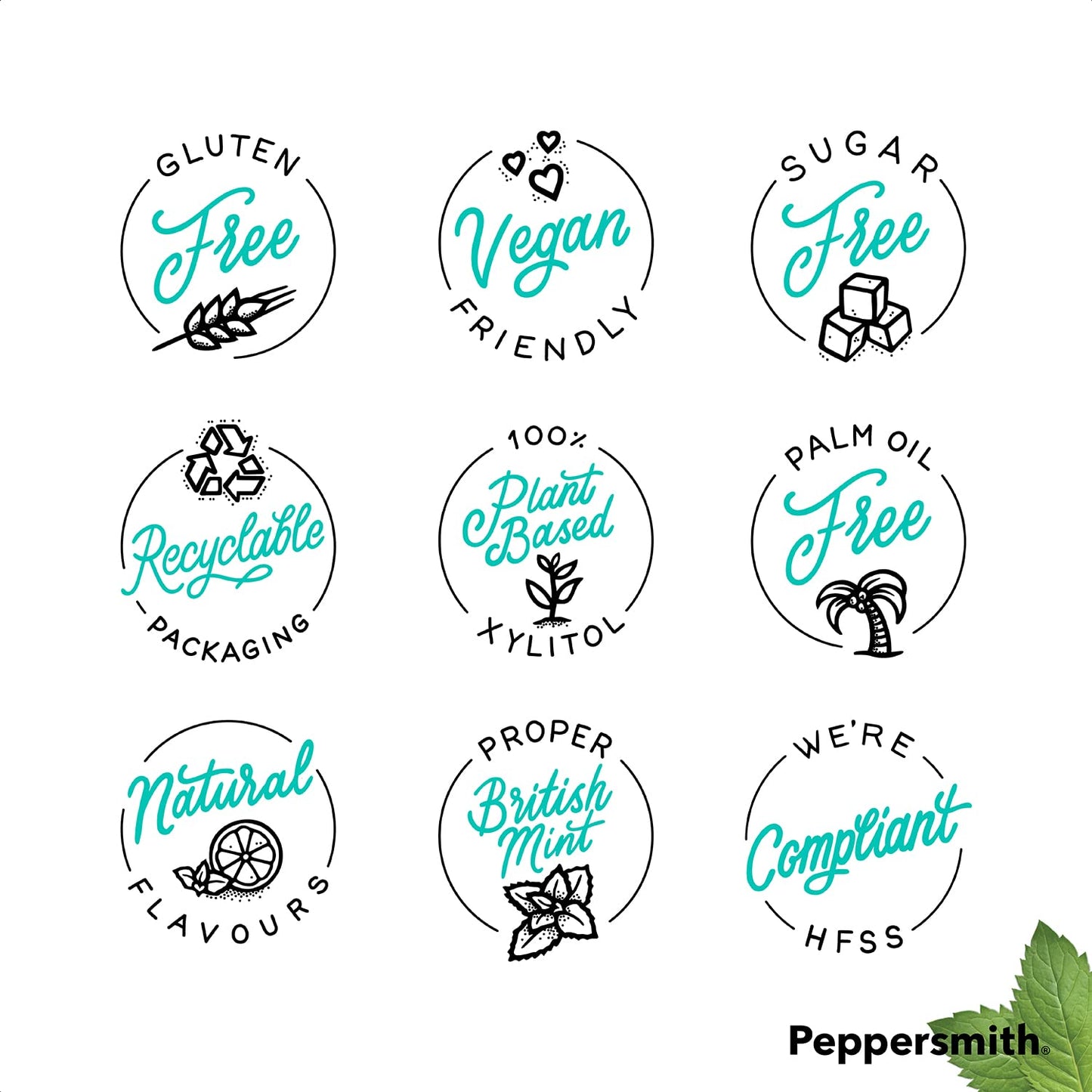 Peppersmith 100% Xylitol Mints, Fine English Peppermint, 25 Mints 15 g (Pack of 12, Total 300 Mints)