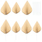 Gyufise Paper Palm Fan Cake Toppers, 6 Pcs, 4.7 x 5.1 inches, Beige, Model ZN0680-4, Wedding and Party Supplies