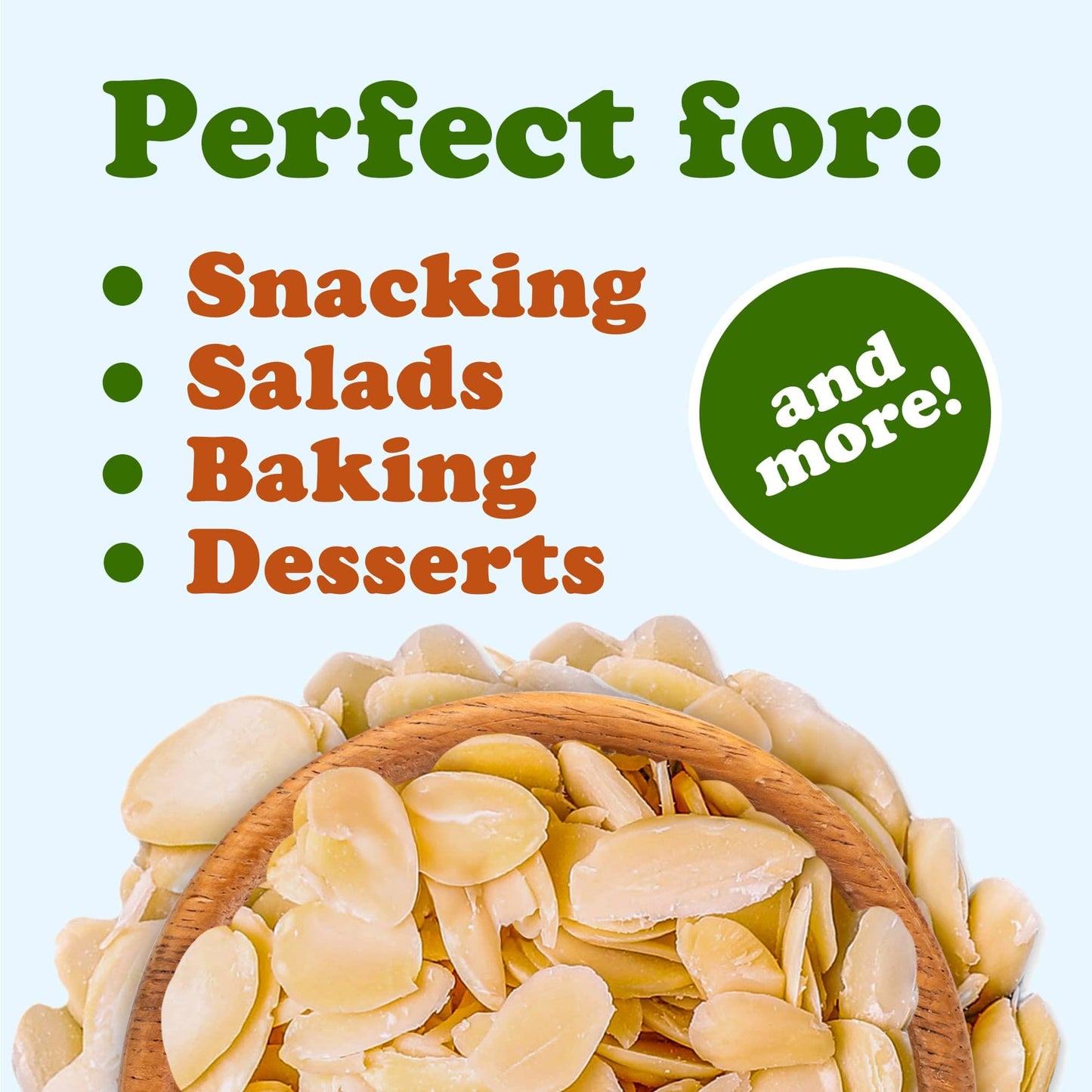 Organic Toasted And Salted Blanched Sliced Almonds, 1.5 Pounds – Dry Roasted With Himalayan Salt. Perfect For Salads, Snacks, Baking. Non-Gmo, Vegan
