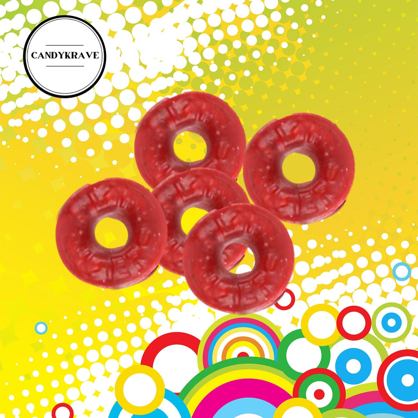 LifeSavers Hard Candy Rings - Delicious Cherry Fruity Flavor - 1 lbs Bulk Candy Pack - Individually Wrapped Mini Candies for Birthdays  Pinata  Baby Showers  Gender Reveal & Pantry