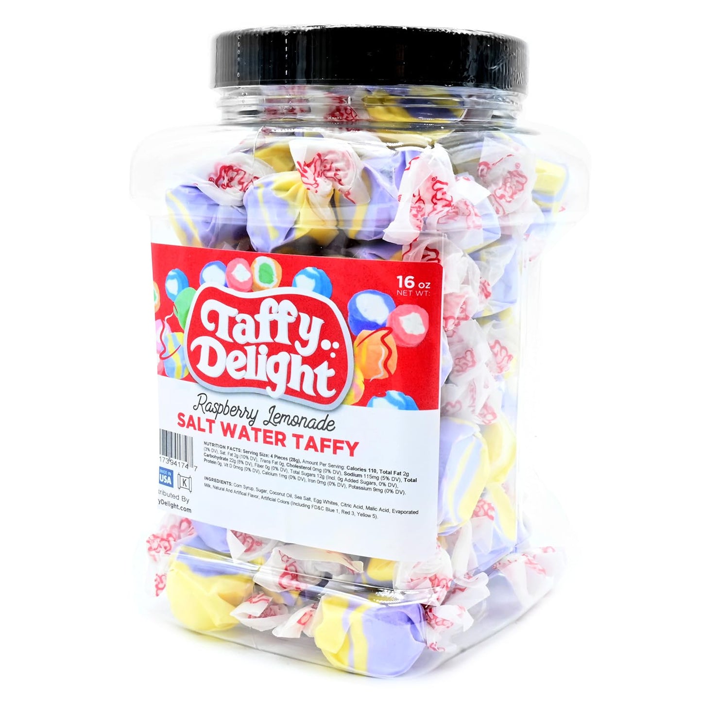 Taffy Delight Salt Water Taffy (16Oz, Raspberry Lemonade)
