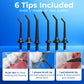 Cordless Water Flosser For Teeth  Gum Cleaning Dental Pick, 6 Tips Included, 4 Cleaning Modes, Ipx7 Waterproof, Rechargeable Wit