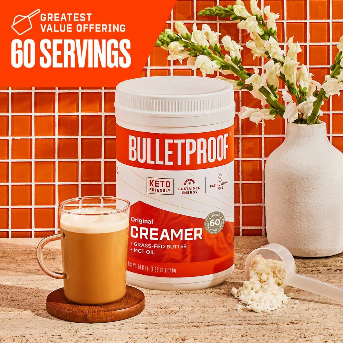project pieceproof Keto Coffee Creamer with MCT Oil & Grass-Fed Butter, 29.6 Ounces