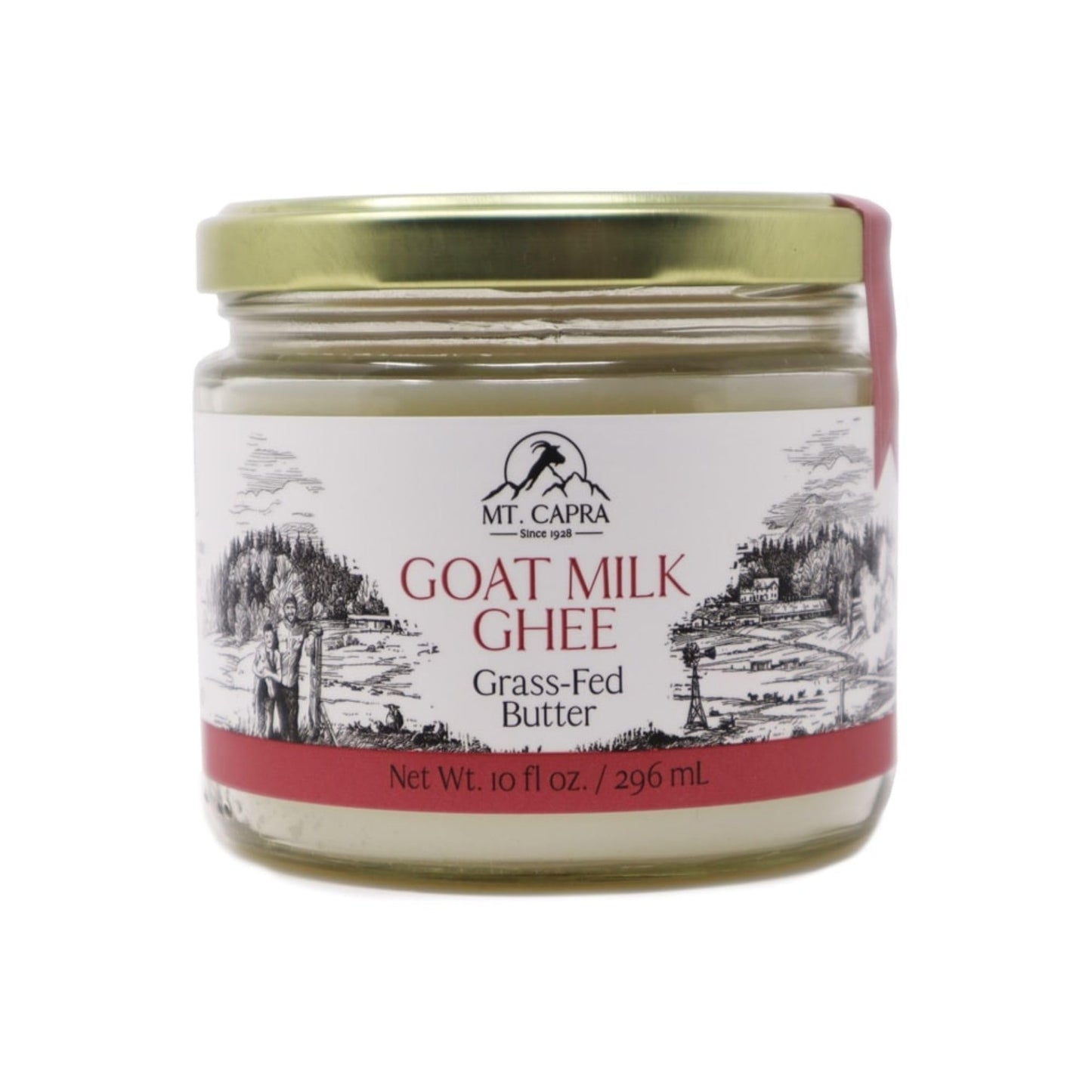 Mt. Capra Goat Milk Ghee, Grass-Fed Clarified Butter, 10.01 Fl Oz, Unsalted, Ideal for Keto and Paleo Diets