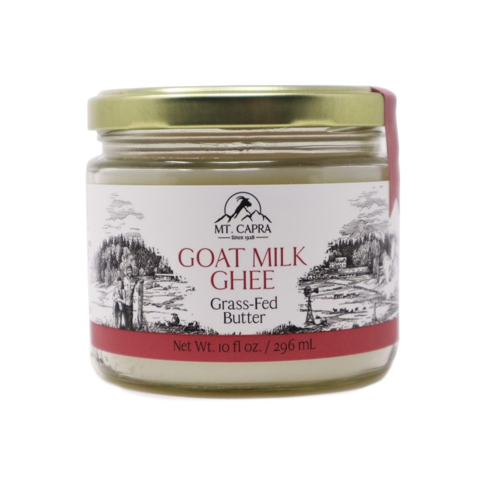 Mt. Capra Goat Milk Ghee, Grass-Fed Clarified Butter, 10.01 Fl Oz, Unsalted, Ideal for Keto and Paleo Diets