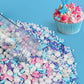 Mermaid Sprinkles,Edible Sugar Pearl Stars Jimmies Mix 130g/4.58oz,Pearl Candy Ocean Sprinkles,Summer Baking Cake Fun Decoration