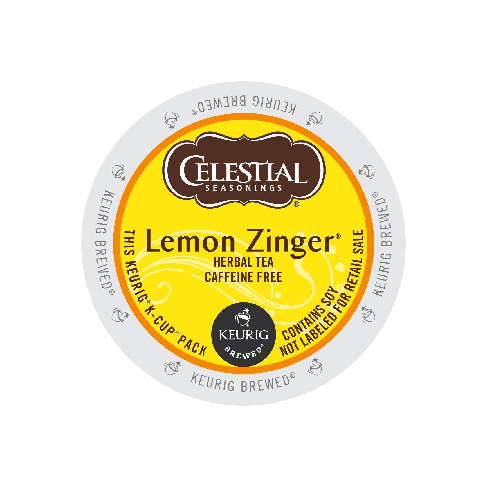 Celestial Seasonings Lemon Zinger Tea, 12 Count, Net Wt 1.3 oz, Pack of 6
