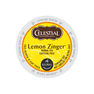 Celestial Seasonings Lemon Zinger Tea, 12 Count, Net Wt 1.3 oz, Pack of 6