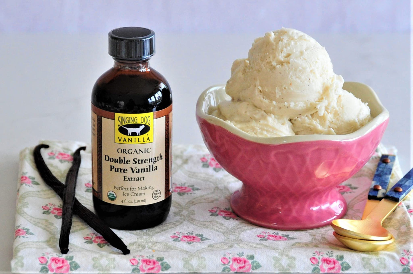 Singing Dog Organic Double Strength Pure Vanilla Extract, 4Oz