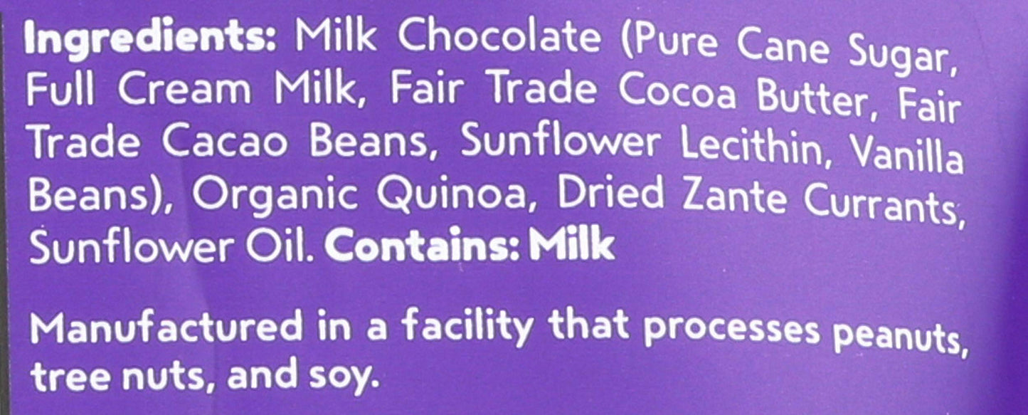 Undercover Quinoa Chocolate Quinoa Crisps, Milk Chocolate & Currants, Gluten-Free, Nut-Free, 8-Pack, 2oz Bags
