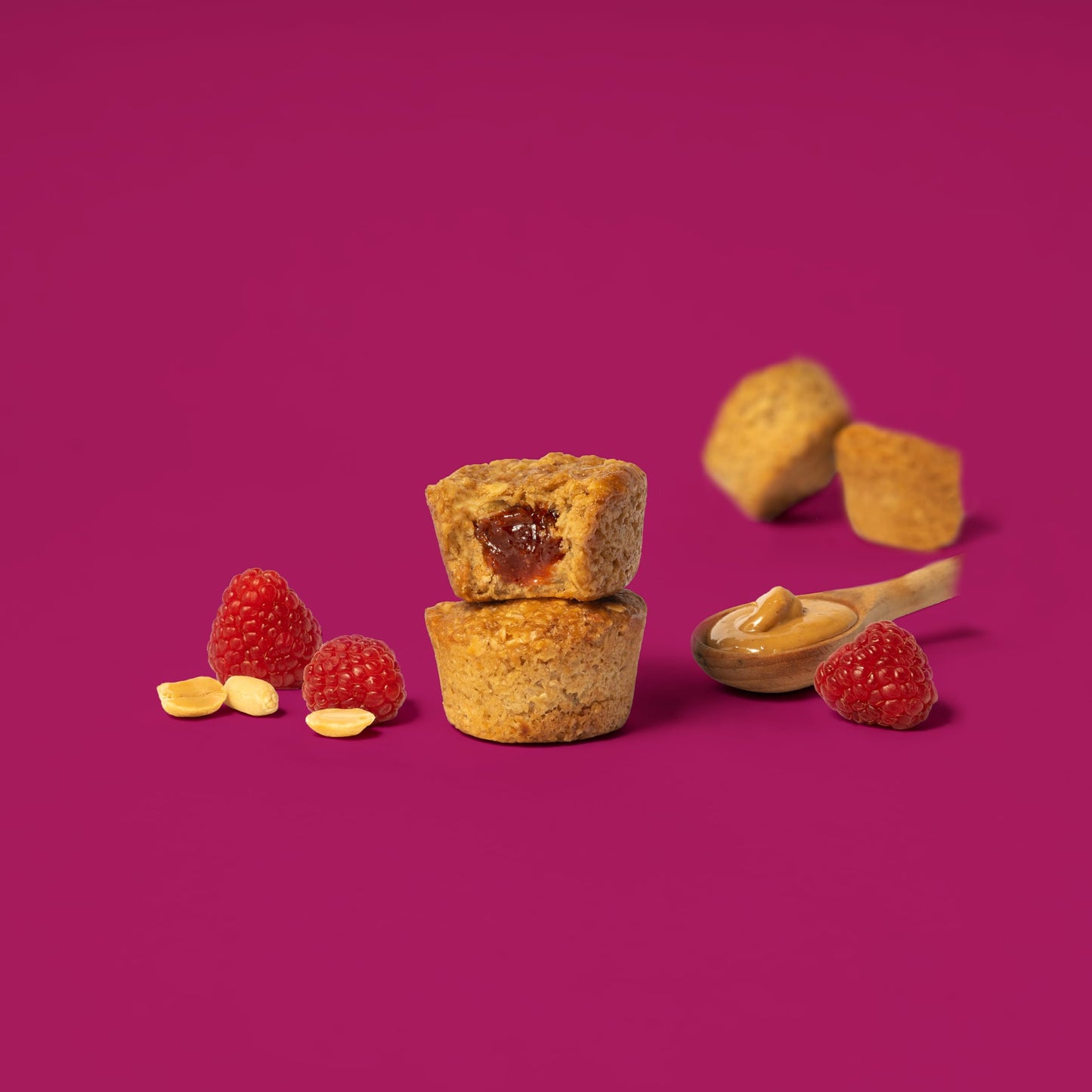 Bobos Oat Stuffd Bites, Peanut Butter & Jelly, Gluten Free Snack, 1.3 oz (30 Pack), Vegan, Model 122-D