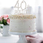 Hatcher lee 40th Birthday Cake Topper - Bling Crystal Rhinestone Silver Decoration