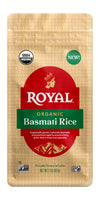 Royal White Basmati Rice - Organic Long Grain Basmati Rice - 2 lb Bag