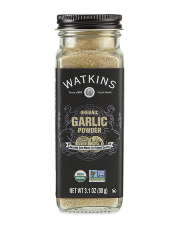Watkins Gourmet Organic Spice Jar, Garlic Powder, 3.1 Ounce Jar, 3 Count