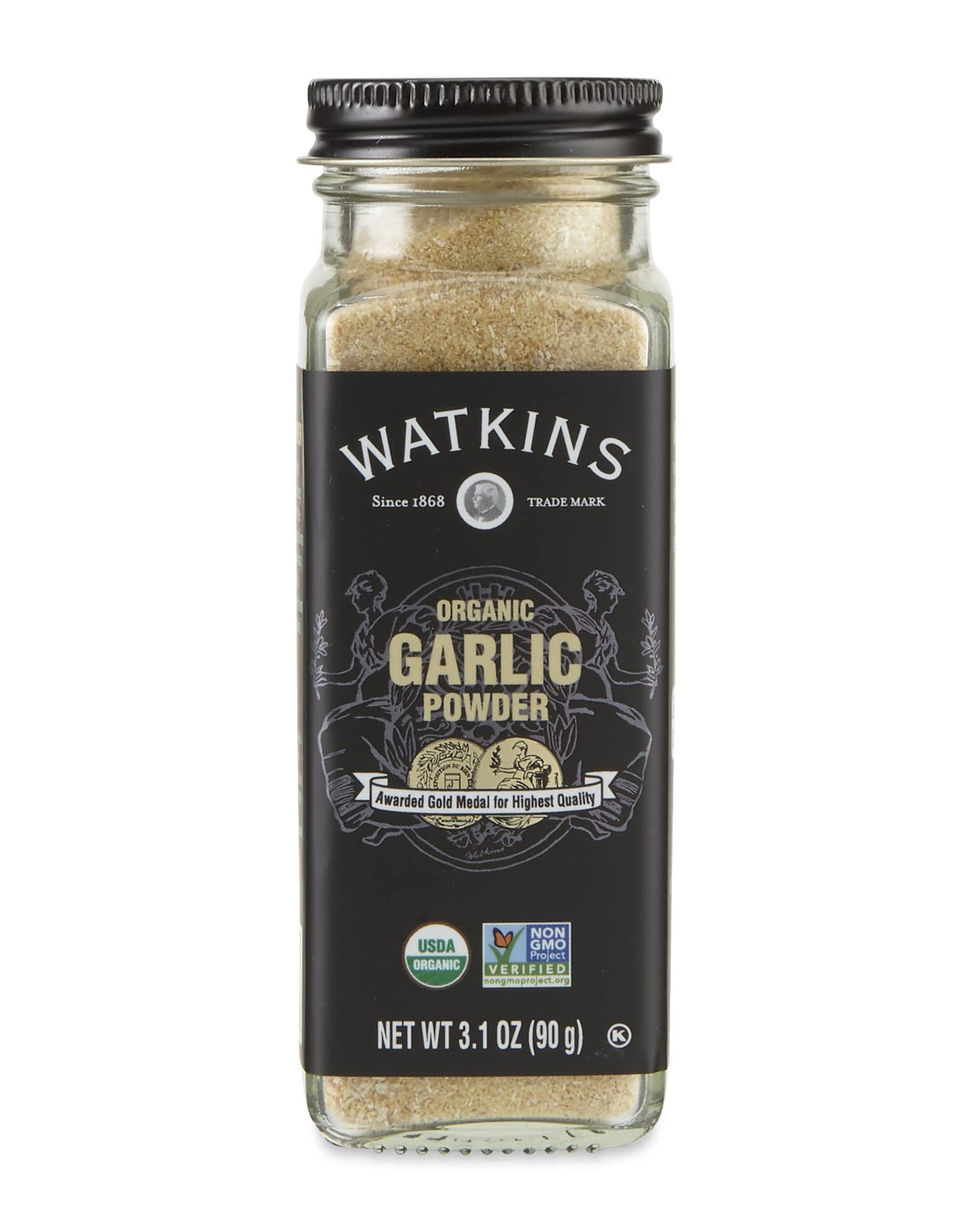 Watkins Gourmet Organic Garlic Powder Spice Jar, 3.1 Ounce