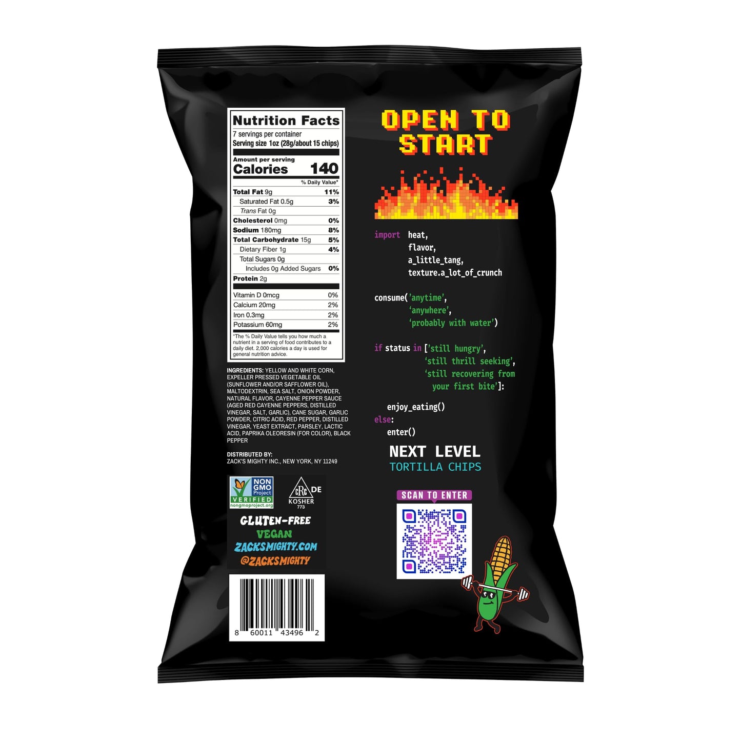 Zacks Mighty Buffalo Ranch Rolled Tortilla Chips  7 OZ