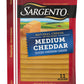 Sargento Natural Medium Cheddar Sliced Cheese, 11 Slices