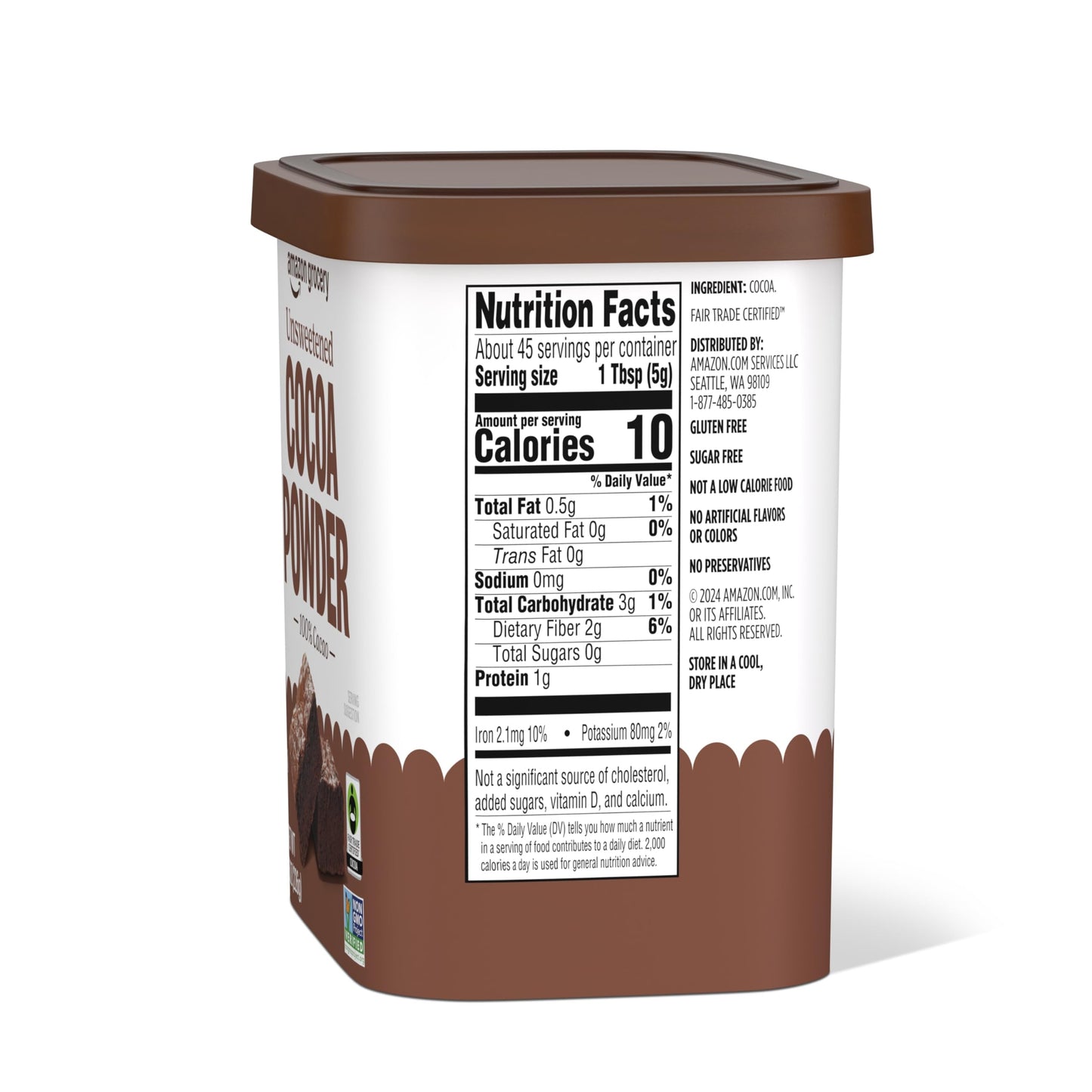 large online retailer Grocery  Unsweetened Cocoa Powder  Fair Trade Certified  8 Oz (Previously large online retailer Fresh  Packaging May Vary)
