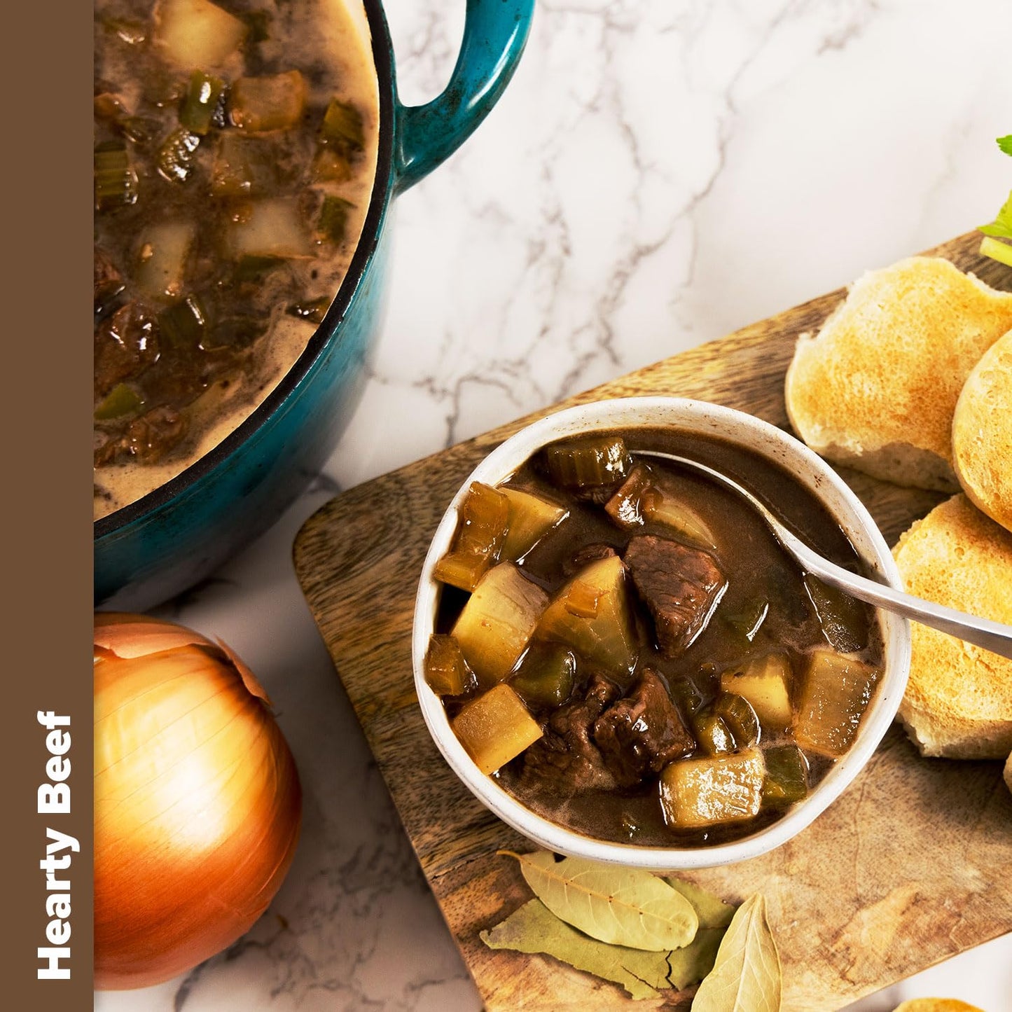 Keto Chow Hearty Beef - Keto Soup Base Powder - Nutritionally Complete - Low Carb - Protein Rich - You Choose The Fat - Single M