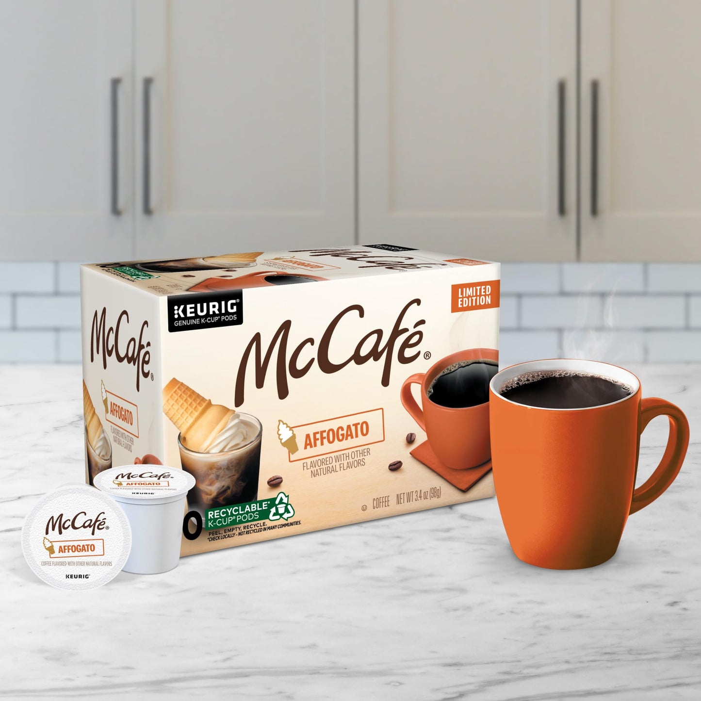 McCafe Affogato  Single Serve Keurig K-Cup Pods  Flavored Coffee  Limited Edition  60-Count Box (6 Packs of 10)