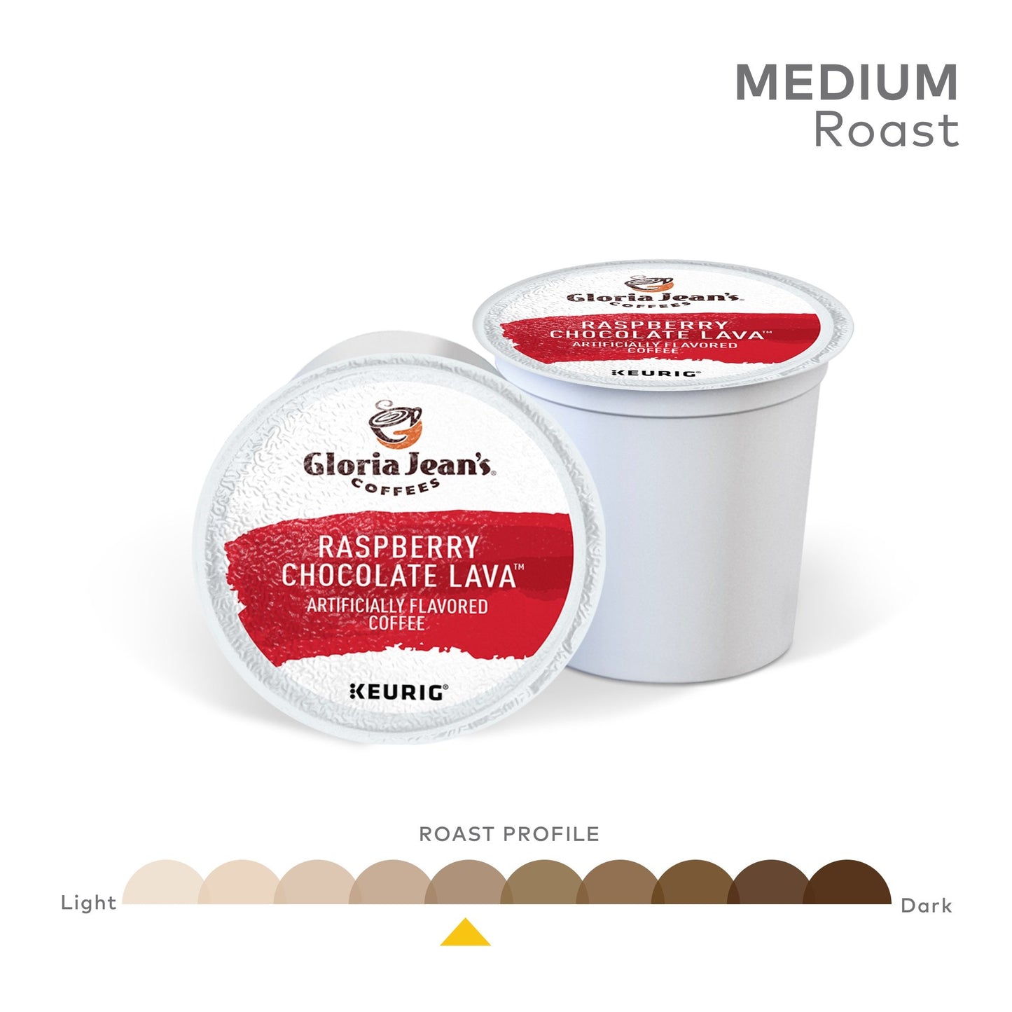 Gloria Jean'S Coffees Raspberry Chocolate Lava, Single-Serve Keurig K-Cup Pods, Flavored Medium Roast Coffee, 72 Count