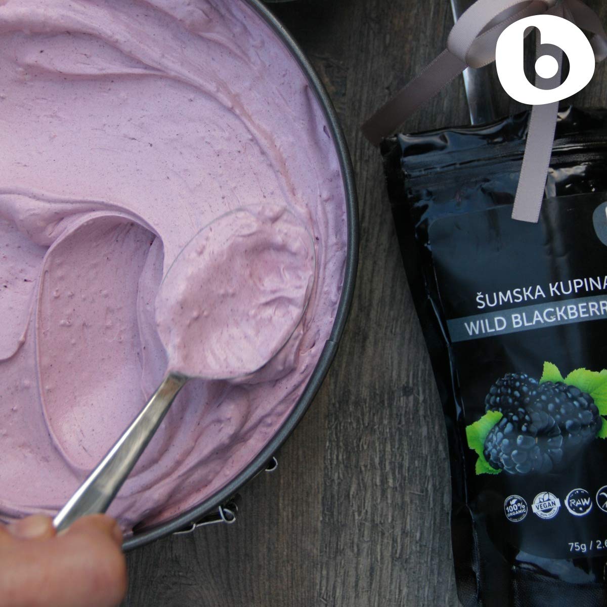 Organic Freeze Dried Wild Blackberry Powder From Frozen Blackberries, Antioxidant Superfood, For Smoothies, Baking And Flavoring