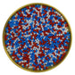 Edible Red & Blue & White Pearl Sugar Sprinkles Candy 4Mm Mini Pearls Cake Decorations Cupcake Toppers Cookie Decorating Perfect