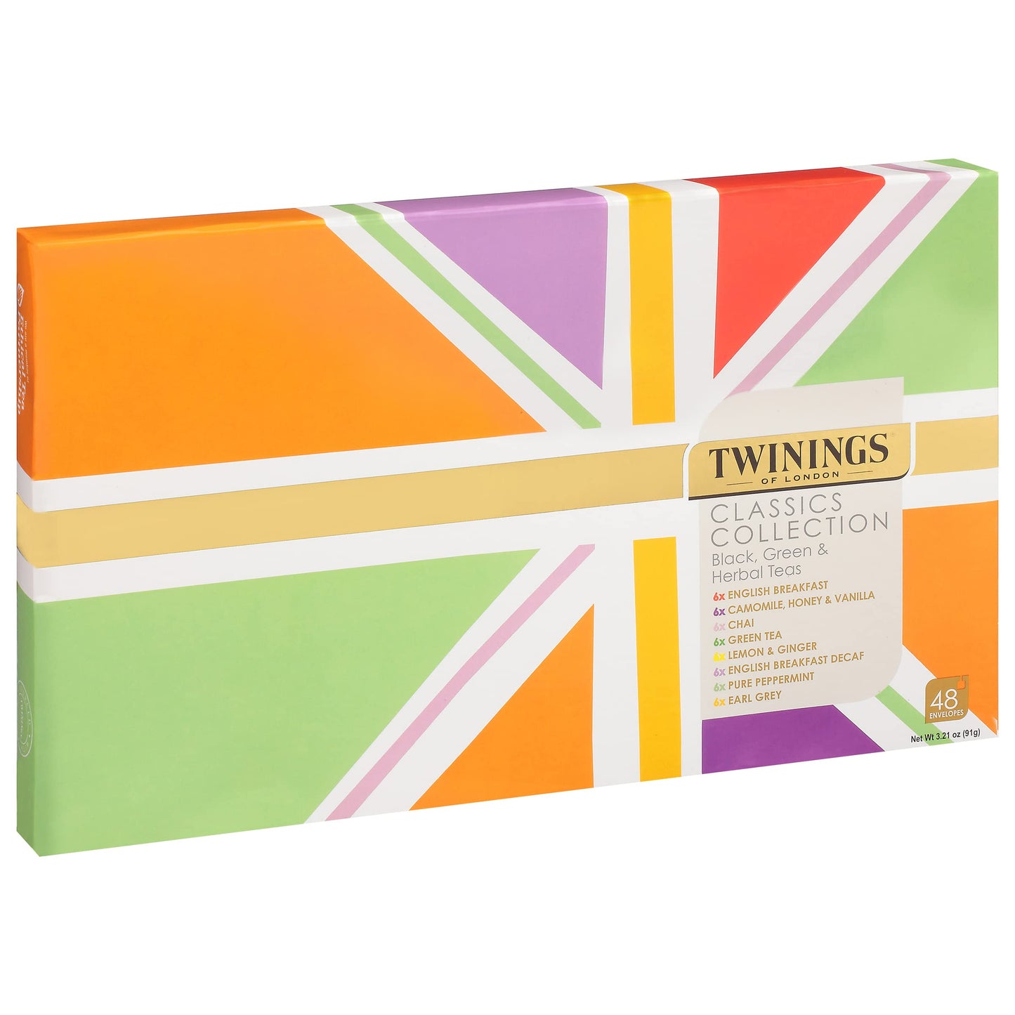 Twinings Tea Classics Collection Gift Box Sampler, 48 Tea Bags (Pack Of 1), Enjoy Hot Or Iced | Includes Black, Herbal, Green, & Chai Teas