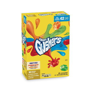 Gushers Strawberry Splash And Tropical Flavors, 0.8 Ounce (42 Count) (Pack Of 3)