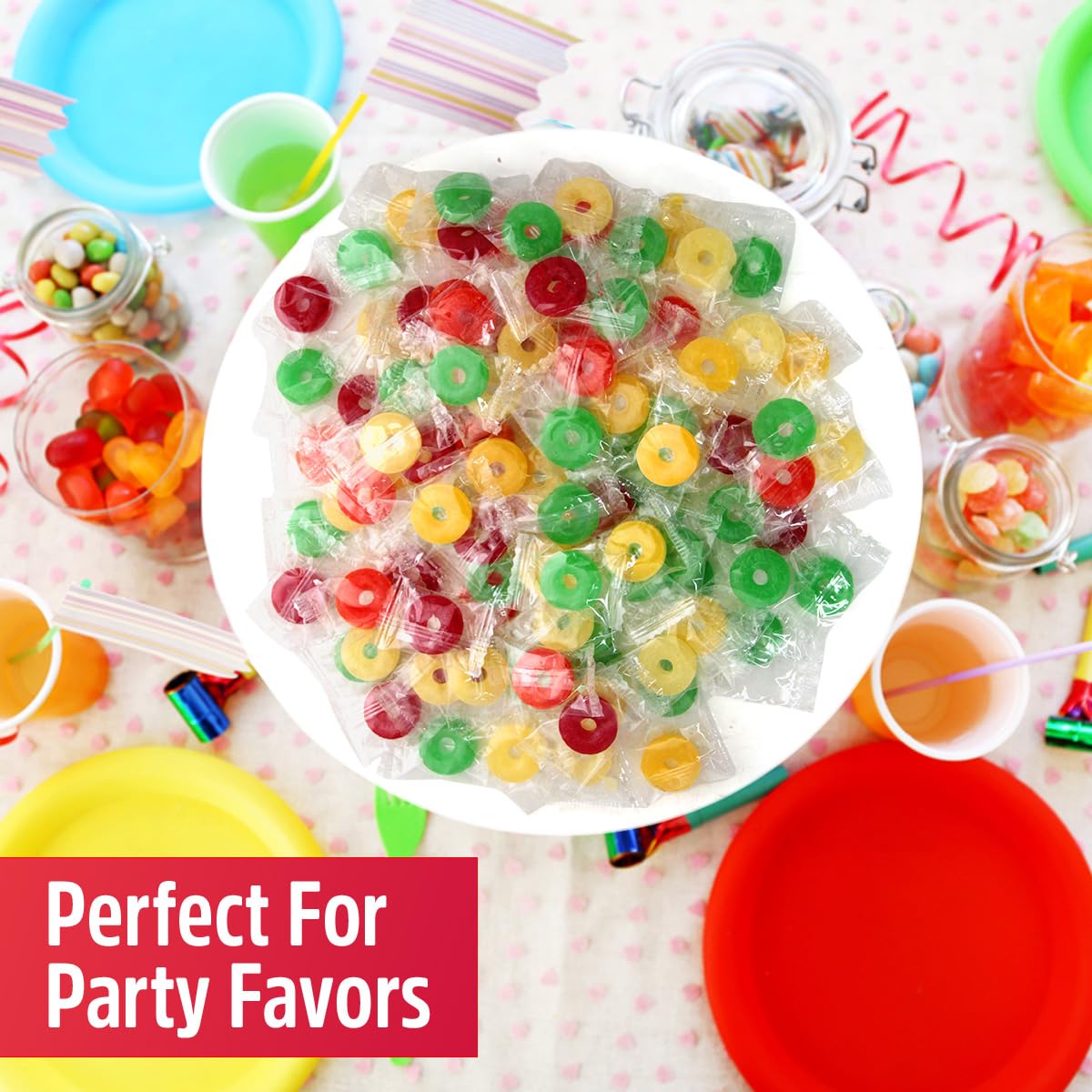 Assorted Hard Fruit Lifesaver Candy Bulk - Bulk Candy Individually Wrapped, Ideal Candies Bulk For Buffets And Party Favors Or S