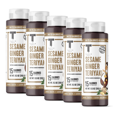 Taste Flavor Co. Grilling, Dipping Sauce and Marinade, Great Tasting, Low-Calorie Sauces, Keto Friendly, No Oils (5 Pack, Sesame