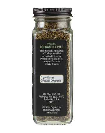 Watkins Gourmet Organic Oregano Leaves Spice Jar, 0.67 Ounce