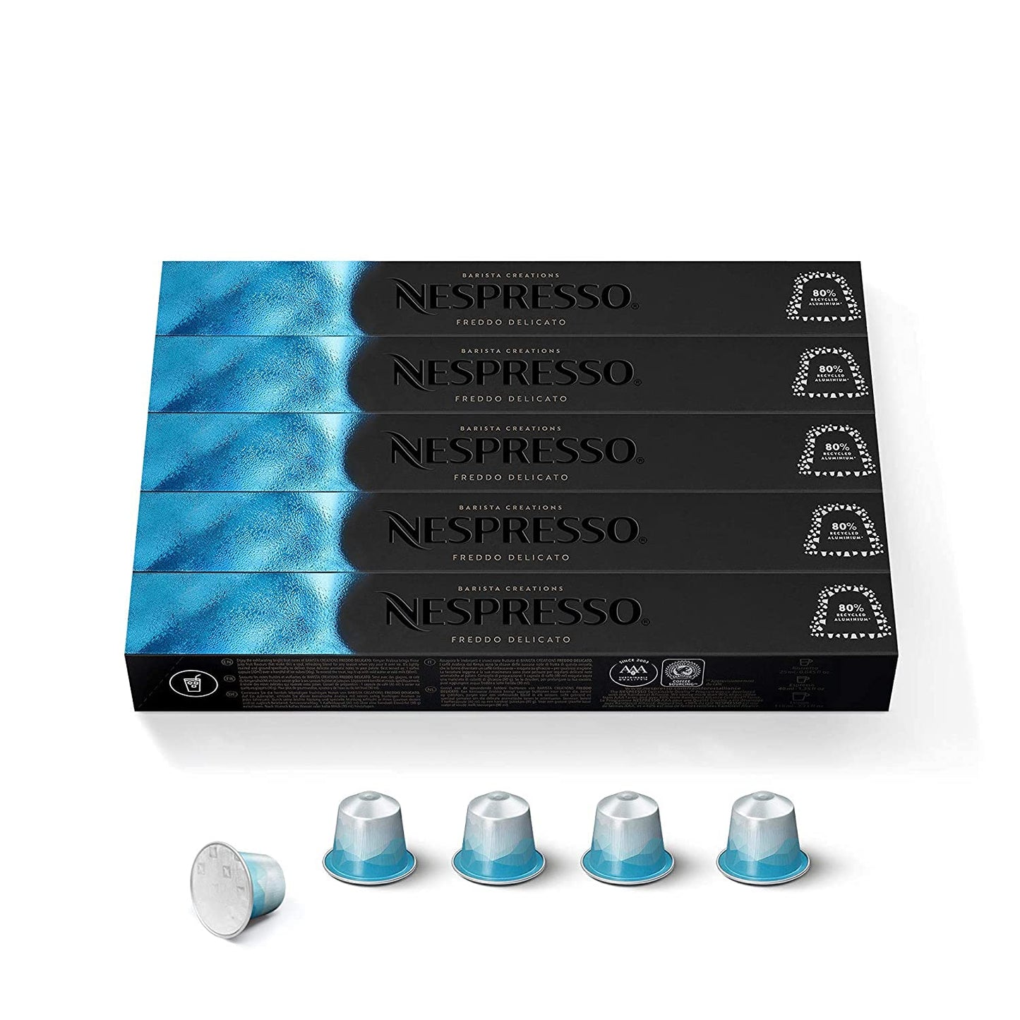 Nespresso Espresso Coffee Pods, Original Line Freddo Delicato, 50-Count, Model U-S40752