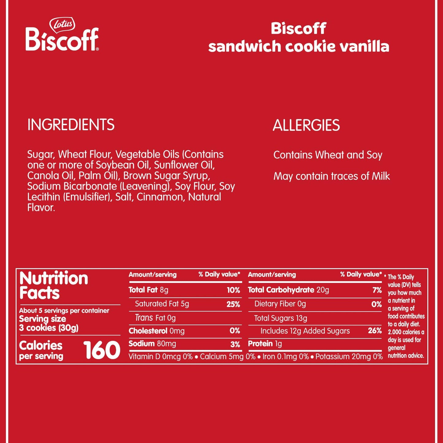 Biscoff Sandwich Cookies, Vanilla