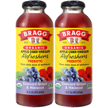 Bragg Apple Cider Grape and Acai Beverage, 16 Fl Oz (Pack of 12)